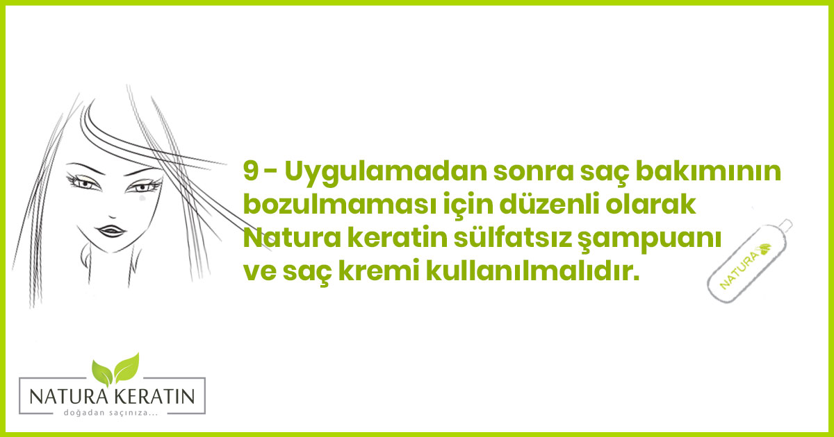 keratin uygulamasindan sonra sülfatsiz sampuan kullanin